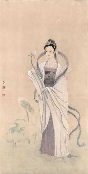 持莲观音菩萨图像欣赏